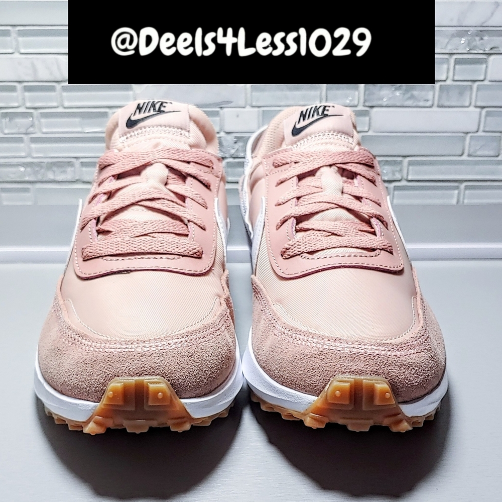 Nike Waffle Debut Running Womens Particle Pink White Gum Brown Beige - Picture 2 of 6
